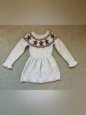 Gymboree girls gingerbread sweater dress 4T